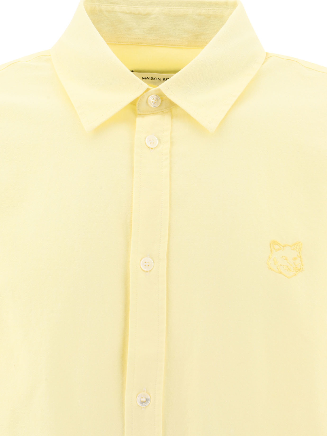 MAISON KITSUNÉ Yellow Contour Fox Head shirt